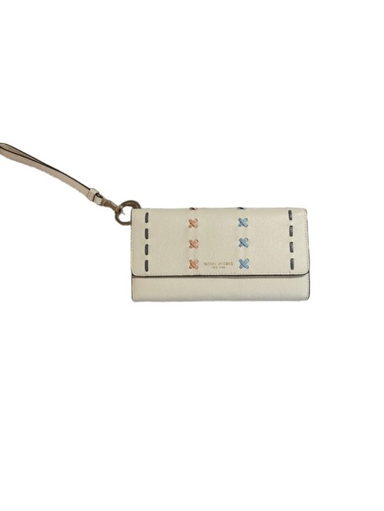 henri bendel Handbags - Henri Bendel Cream Embroidered Wristlet Clutch